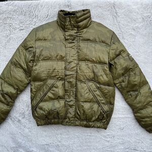 Abercrombie & Fitch Men's Kempshall Down Jacket Puffer Medium Army Full Zip